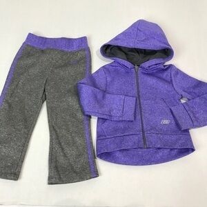 Skechers active baby girl tracksuit purplegrey 18M